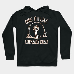 Halloween OMG Literally Dead Skeleton (Orange) Hoodie